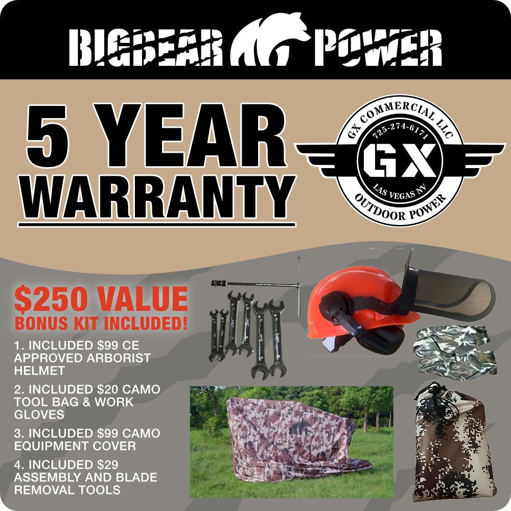 BigBear Power BBC31E Tornadic Wood Chipper 3" 7 HP Shredder with Vacuum Gas Powered Commercial Electric Start New