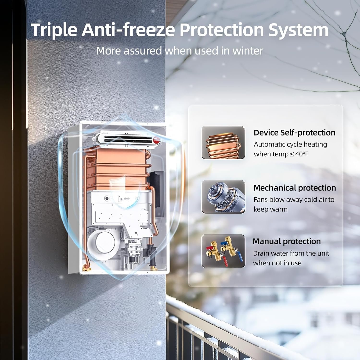 Mizudo CS120S Tankless Water Heater Propane Gas 5.1 GPM 120,000 BTU New