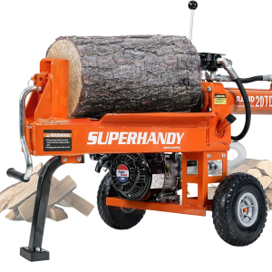 Super Handy GCAO023 Log Splitter 20-Ton Horizontal Portable Gas 7HP Engine New Canada Only