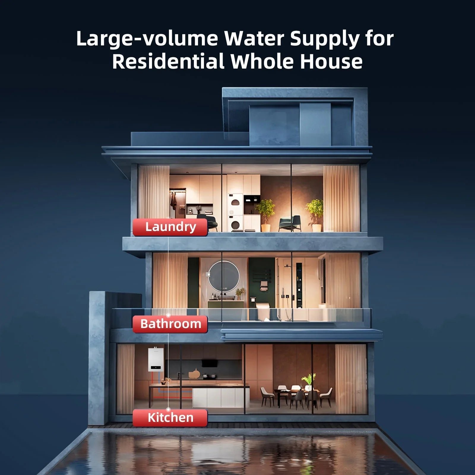 Mizudo CF170 Tankless Water Heater Propane Gas 7.5 GPM 170,000 BTU New