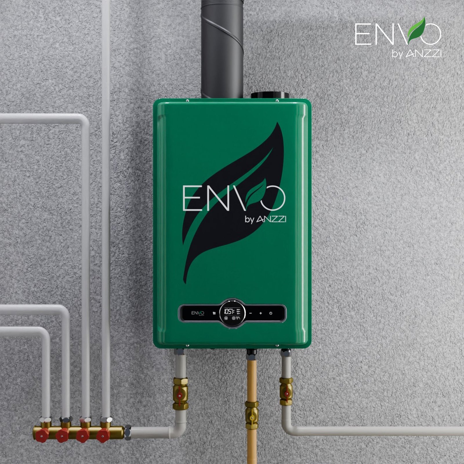 Anzzi Envo Tankless Water Heater Indoor Natural Gas 8.2 GPM 199,000 BTU 120V New