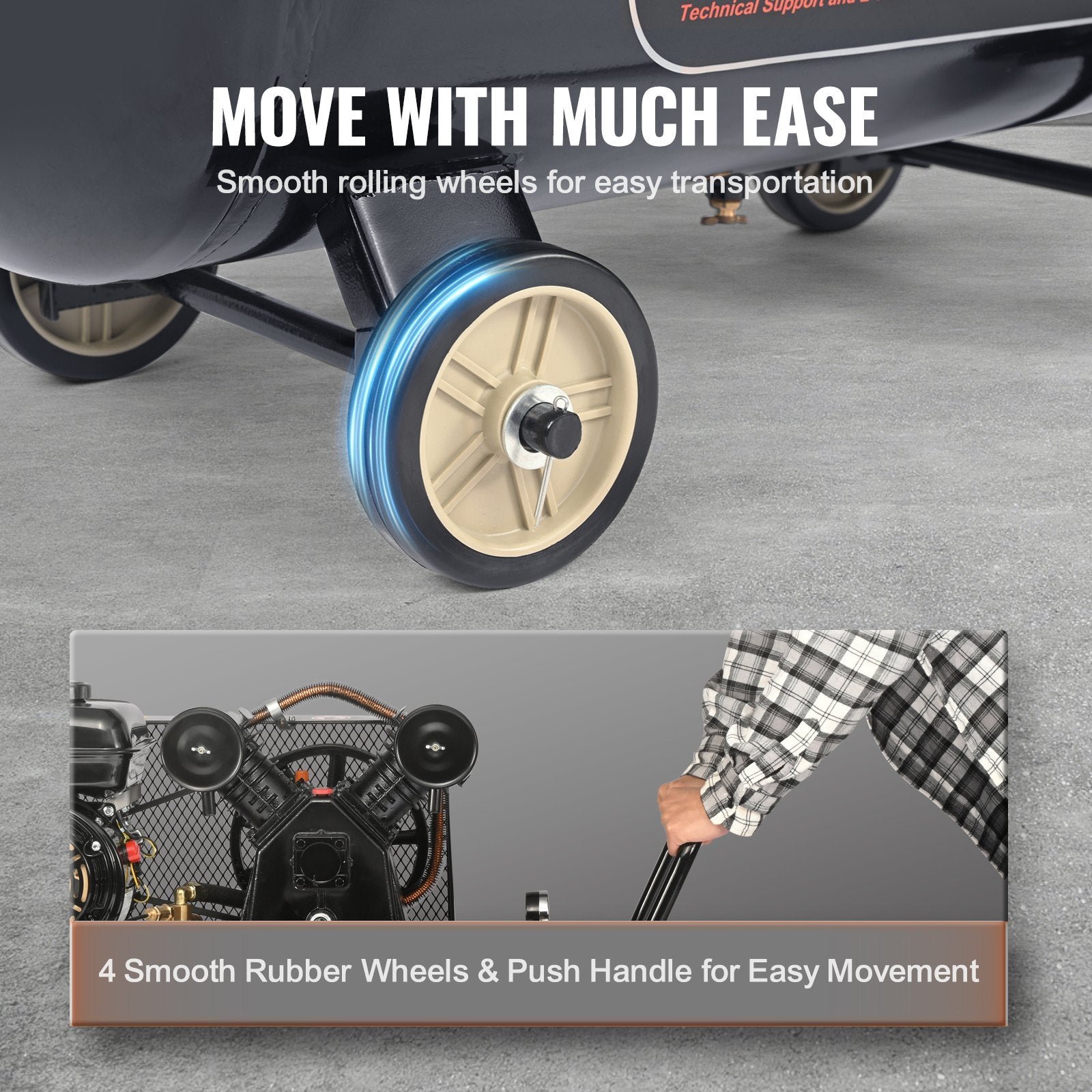 Vevor Air Compressor Gas Powered 9 CFM @ 115 PSI 7HP 21 Gallon New