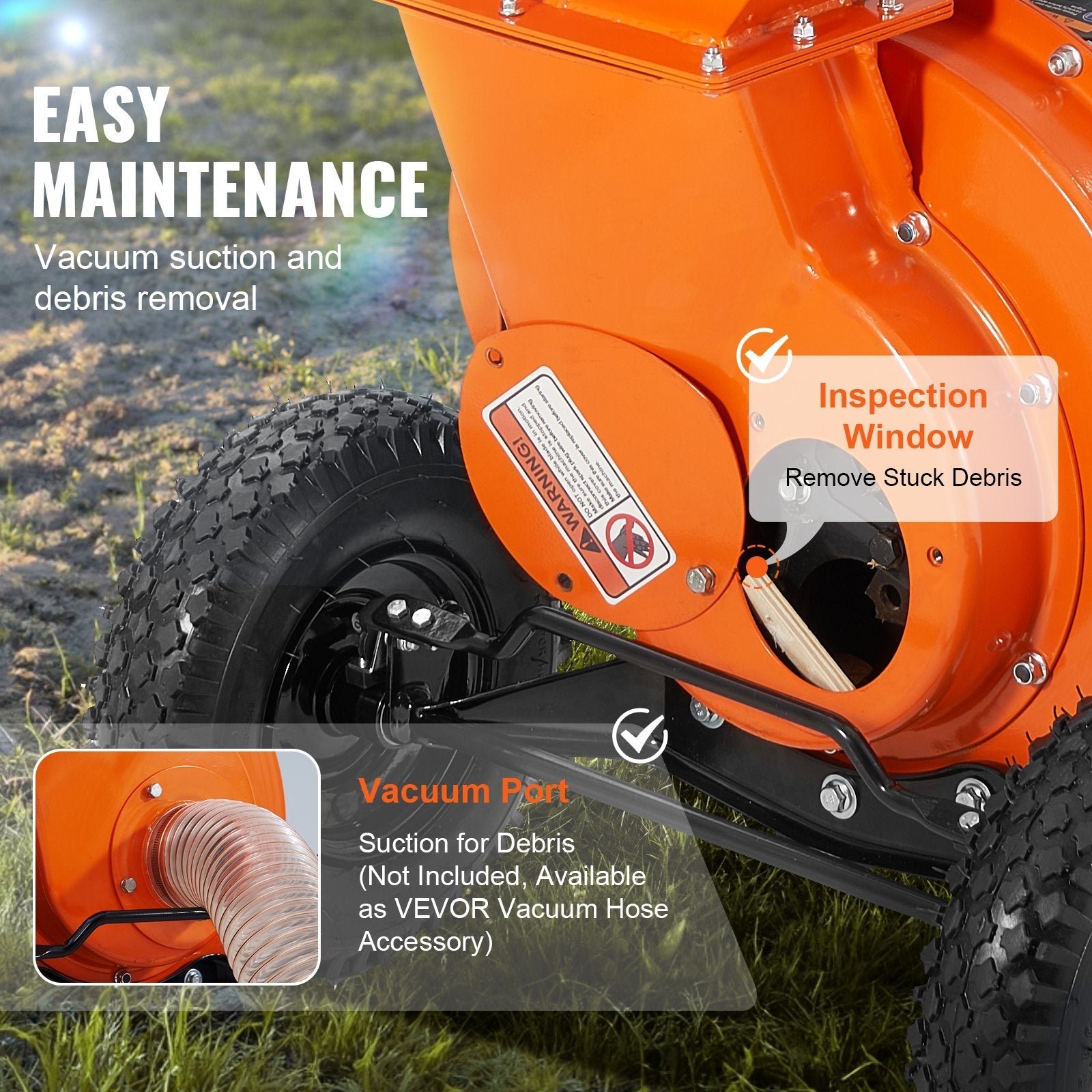 Vevor Wood Chipper Shredder Mulcher 3" Capacity 7HP Gas Powered 212cc New